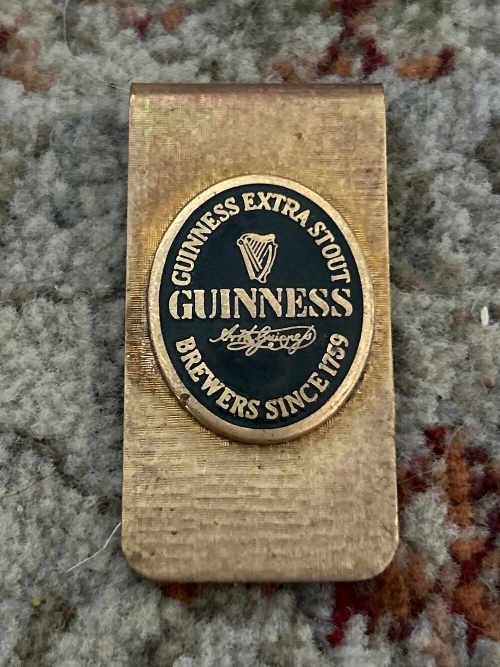 Guinness Brass Money Clip